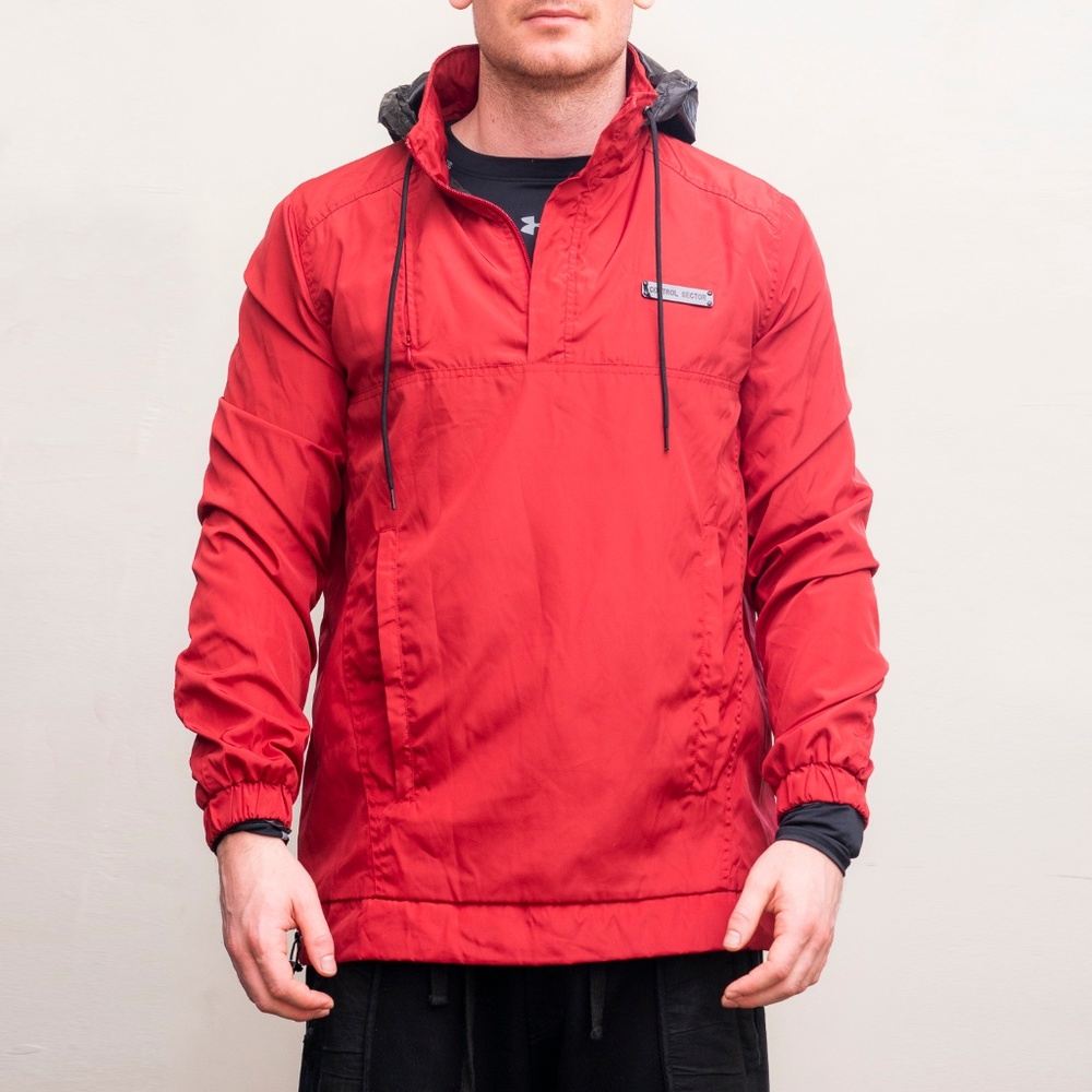 Control Sector Red Windbreaker w/ Hood Size M